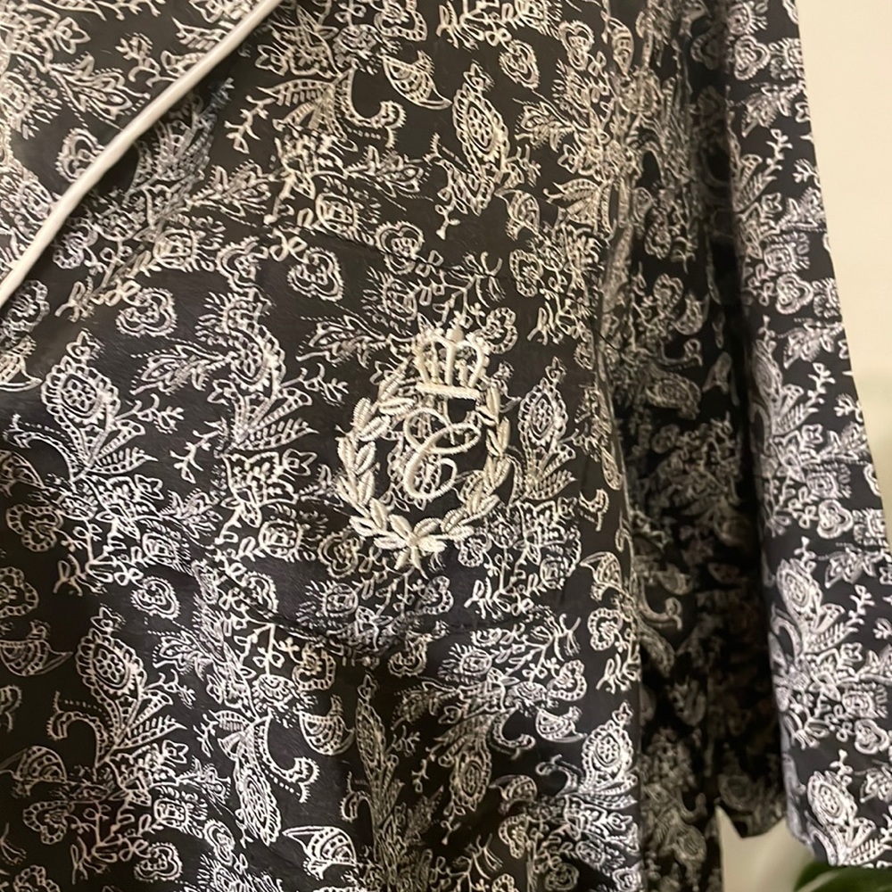 Chaps paisley black and white pajama short sleeve set - Picture 3 of 7